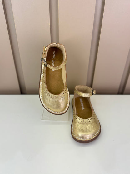 Sapato Infantil Patinete Doré - Petit Cheval