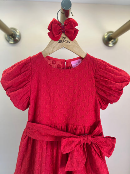Vestido Infantil Mangas Balonê Laise - Momi