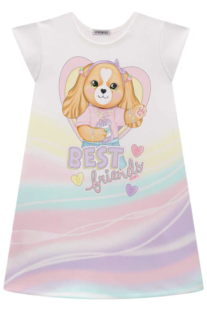 Vestido Infantil Dog Best Friend - Infanti