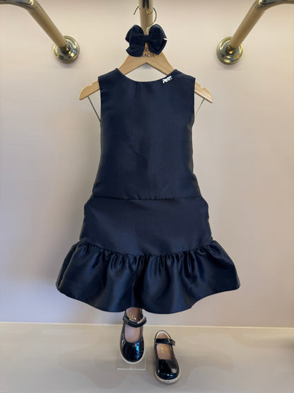 Conjunto Infantil Zibeline Blusa e Saia Babado Preto - Petit Cherie