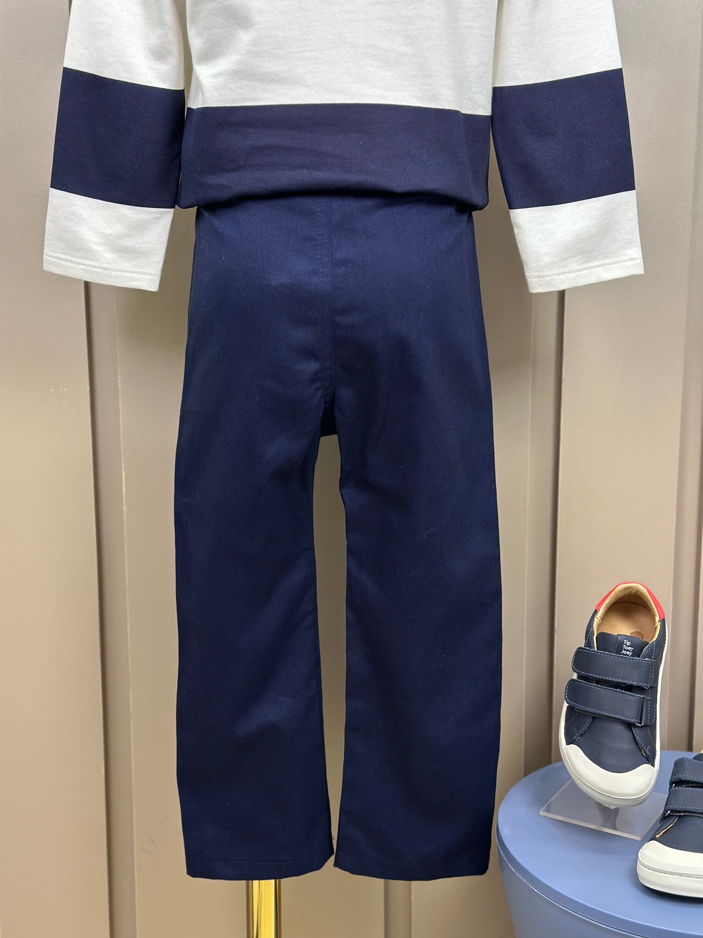 Conjunto Infantil Polo Patch Disney Listrada e Calça Alfaiataria Marinho - Youccie