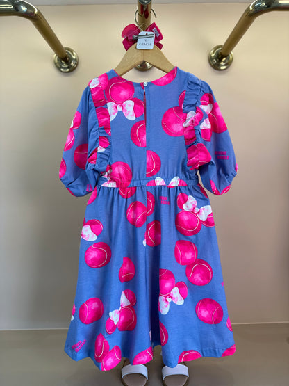 Vestido Infantil Minnie Bolas Tennis Pink - Animê