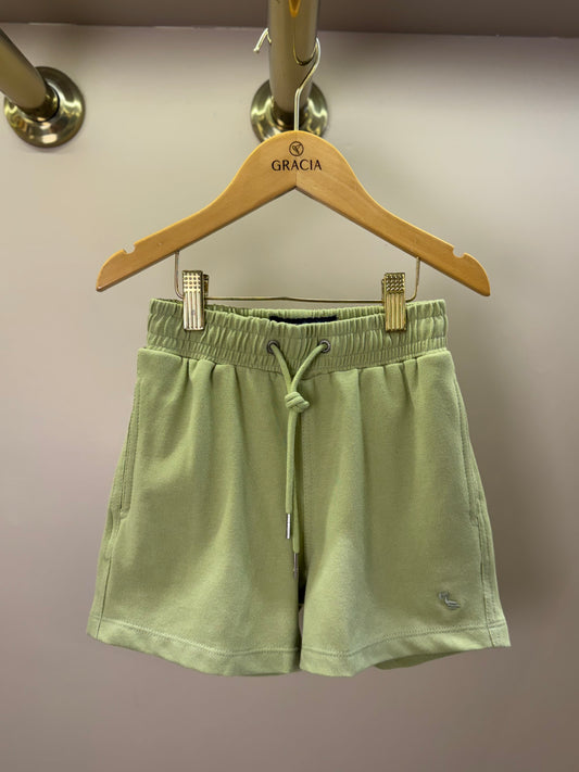 Shorts Infantil Piquet Cordão Verde - Dudes