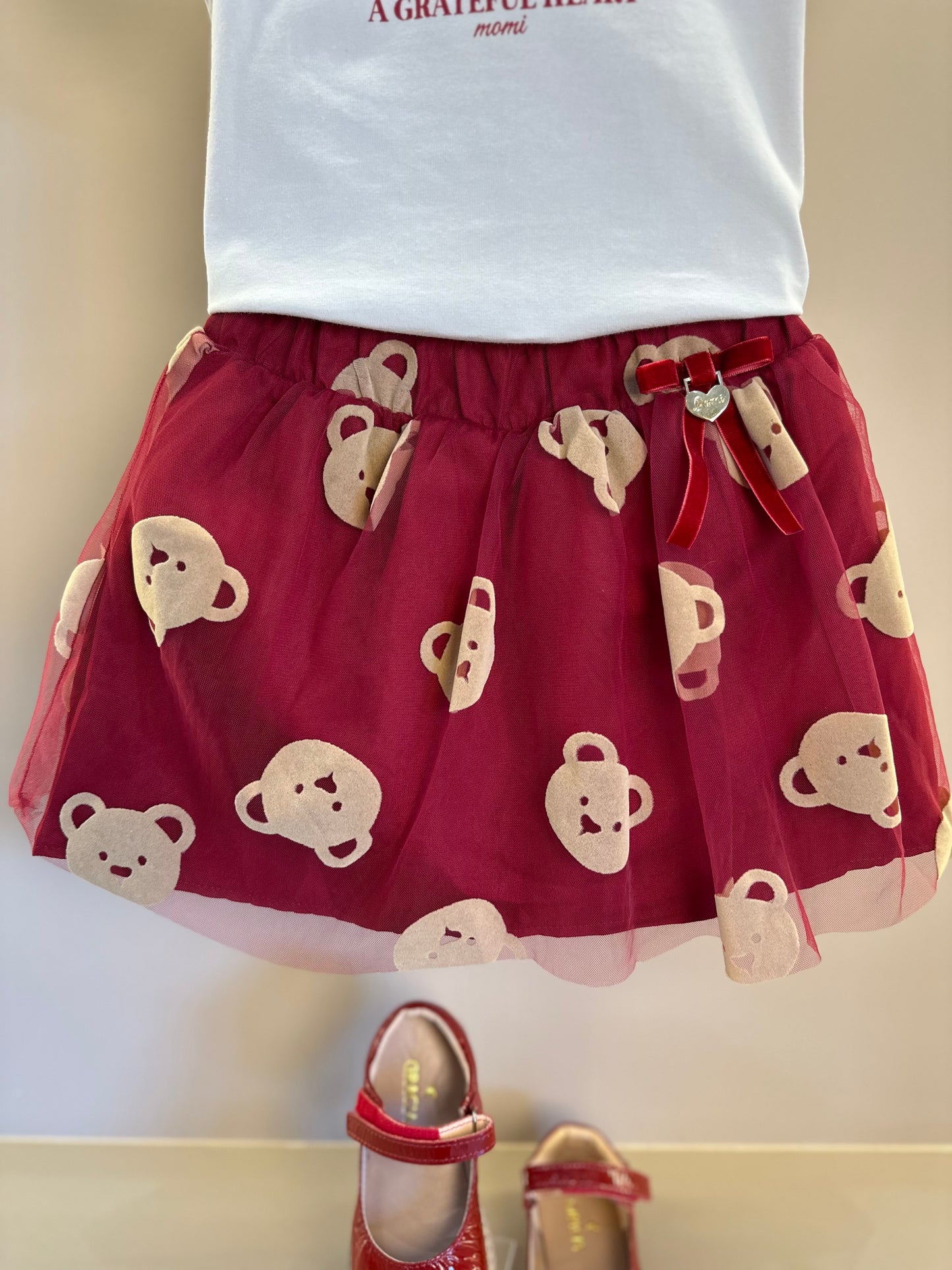 Conjunto Infantil Blusa  New Real Ursa e Saia de Tule Ursas - Momi