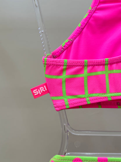 Biquíni Infantil Cropped Rose Aplic Est Turtle - Siri Kids