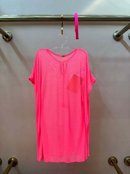 Kaftan Infantil Iris Rosa Fluor - Siri Kids