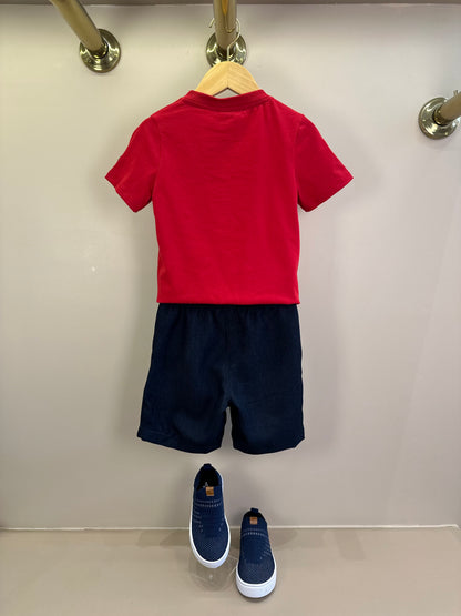 Conjunto Infantil Camiseta MC Le Mans e Bermuda Jeans - Youccie