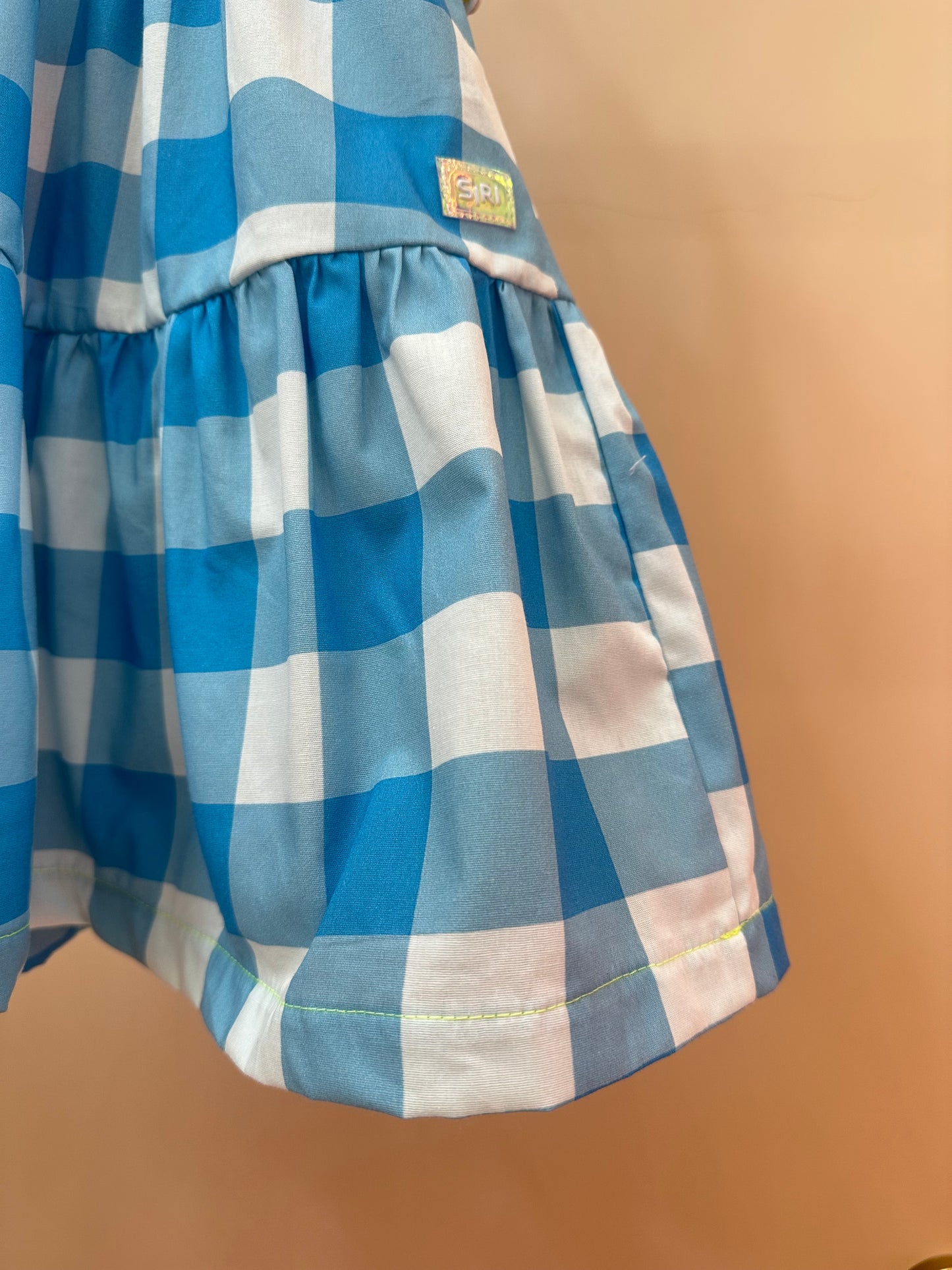 Vestido Infantil Lívia Est. Vichy Limão - Siri Kids