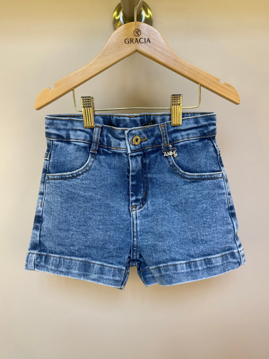 Shorts Jeans Infantil Pingente - Animê