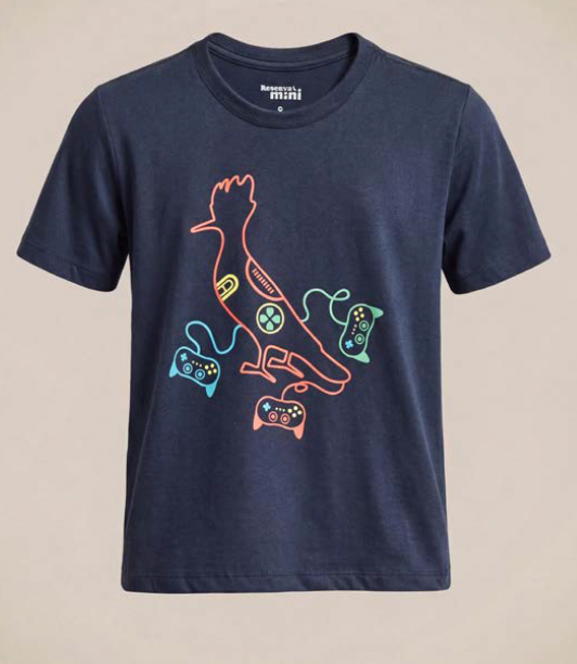 Camiseta Infantil Algodão Pica Pau Video Game - Reserva Mini