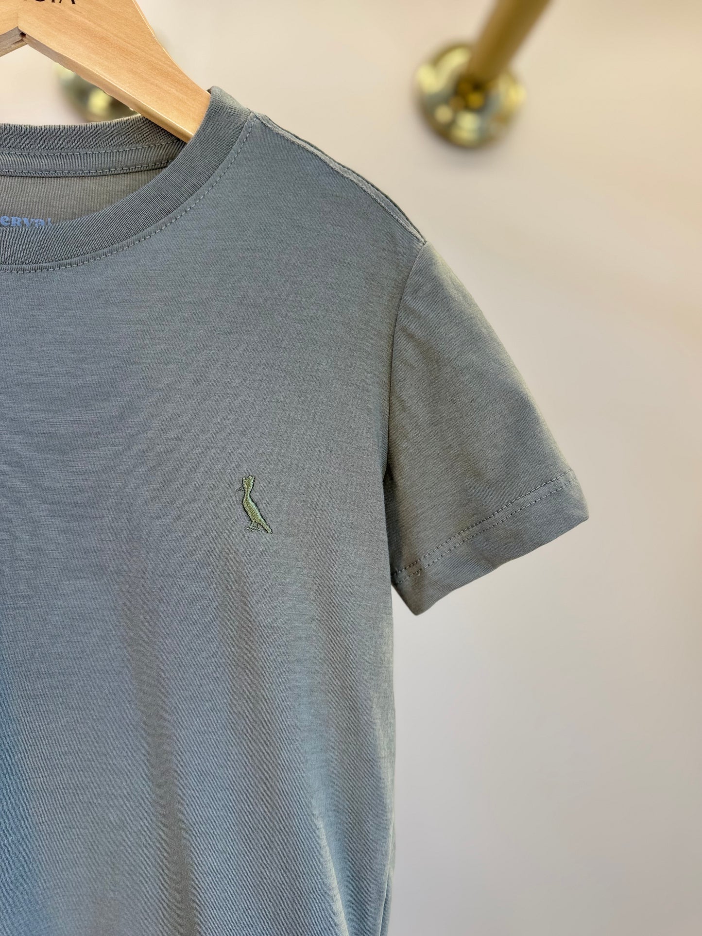 Camiseta Infantil Pima Verde Militar - Reserva Mini