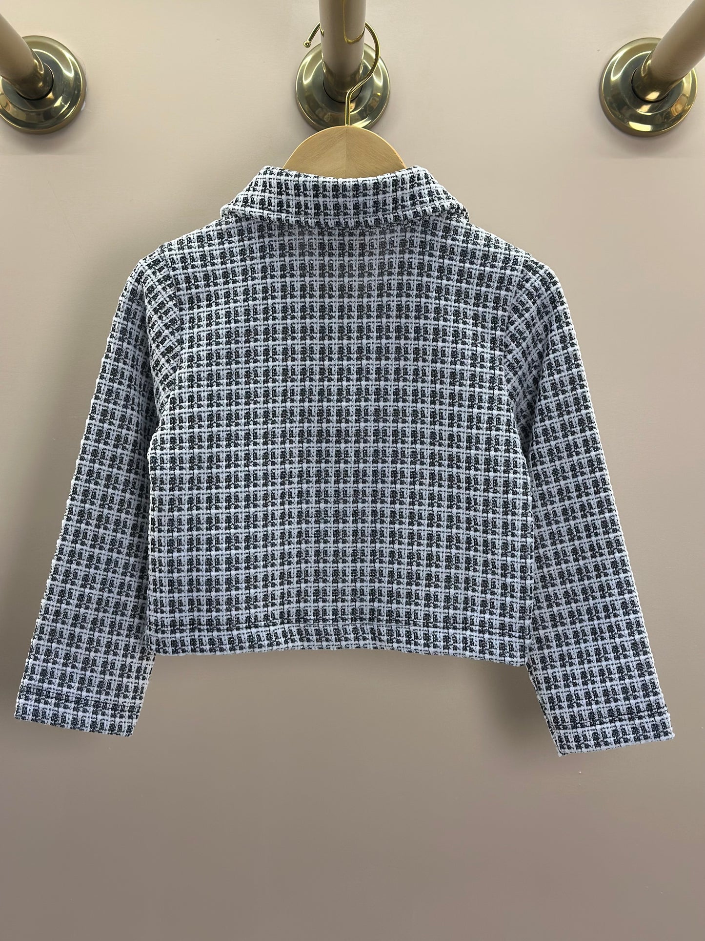 Jaqueta Infantil Laços Tweed Preto - Momi Mini
