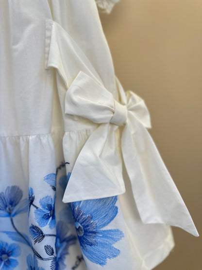 Vestido Infantil Flores Azuis - Animê