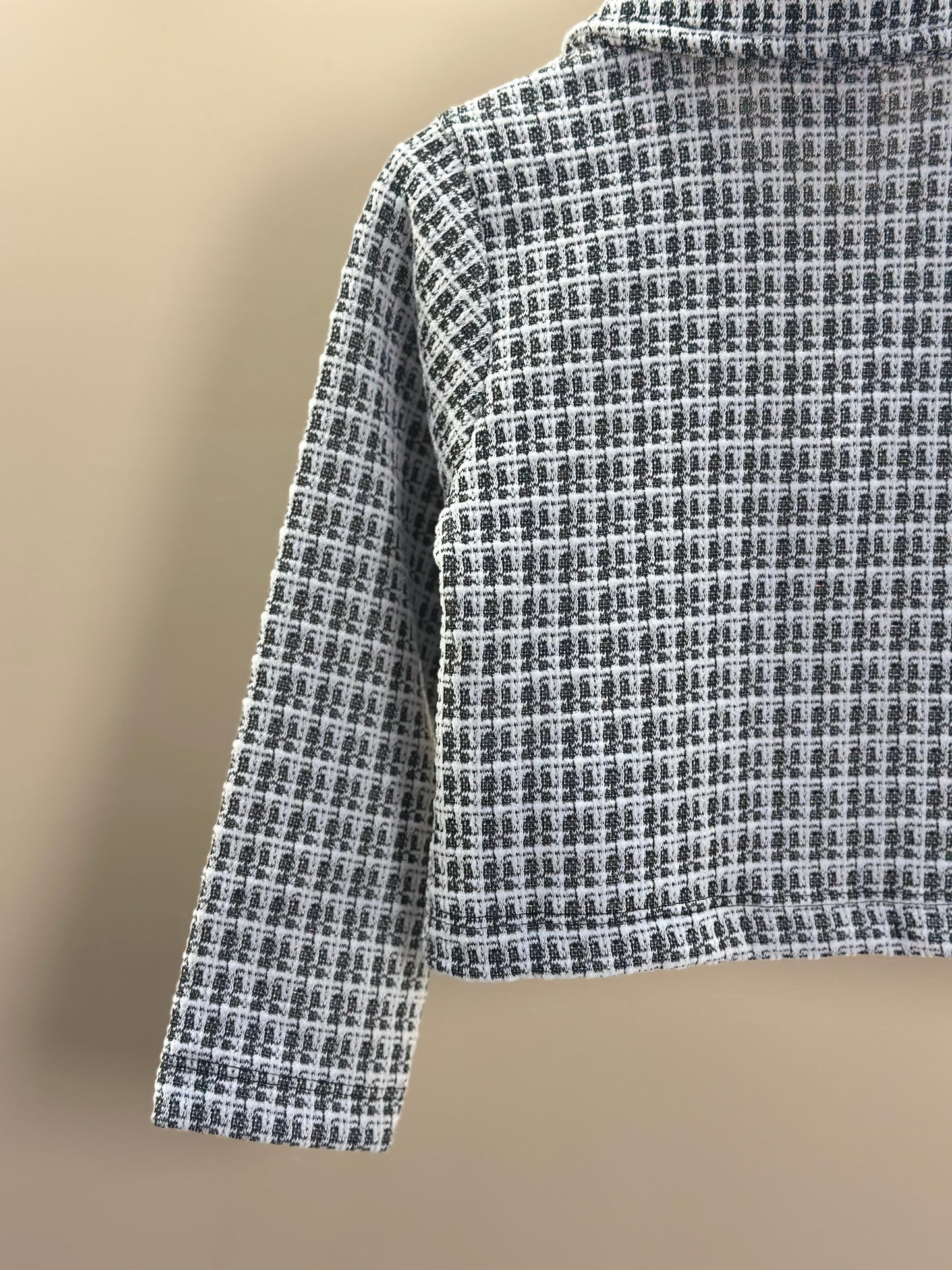 Jaqueta Infantil Laços Tweed Preto - Momi Mini
