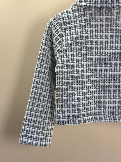 Jaqueta Infantil Laços Tweed Preto - Momi Mini