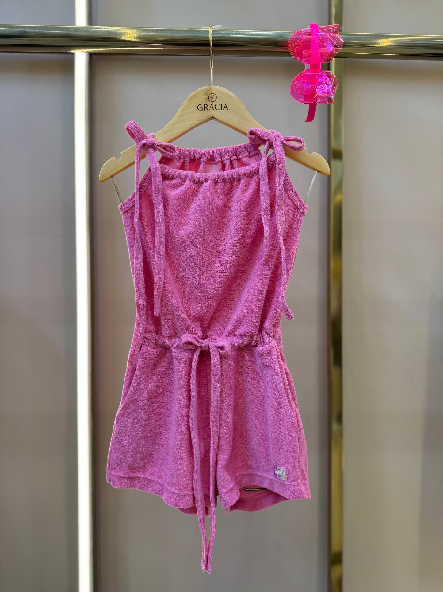Macaquinho Infantil Tais Rosa  Claro - Siri Kids