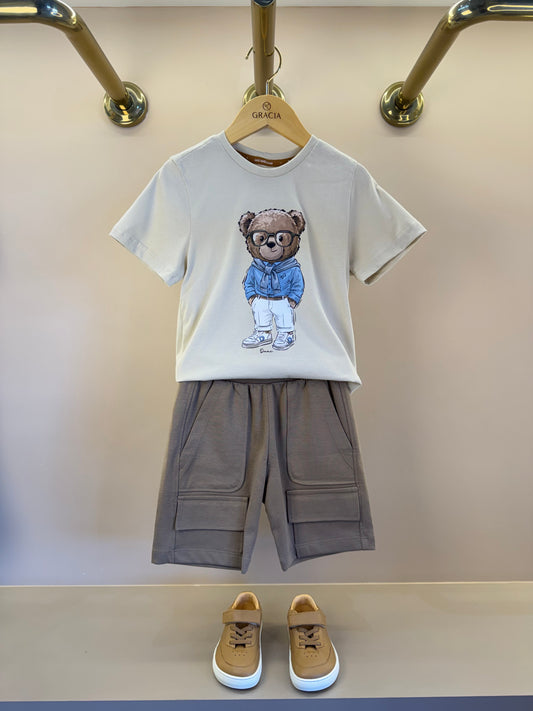 Camiseta Infantil Algodão Teddy Faria Linho - Dame