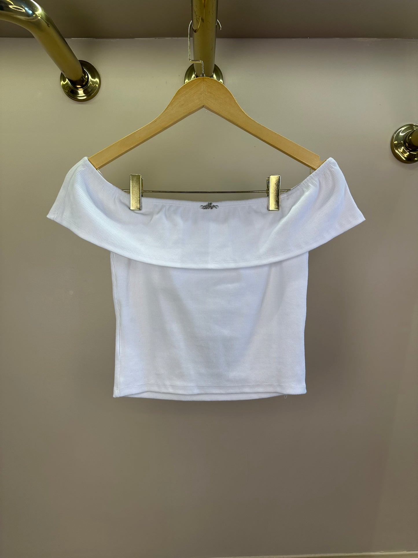 Blusa Teen Ombro a Ombro Off White - Authoria