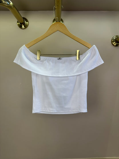 Blusa Teen Ombro a Ombro Off White - Authoria