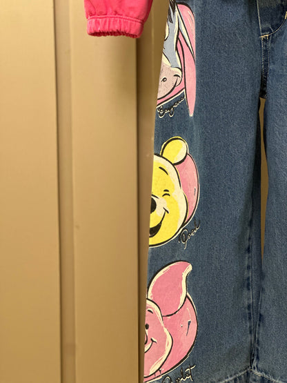Conjunto Infantil Jaqueta Jeans Moletom Pooh e Calça Jeans Pooh - Animê Petite