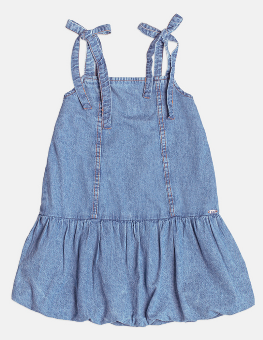 Salopete Infantil Jeans Saia Balonê - Momi