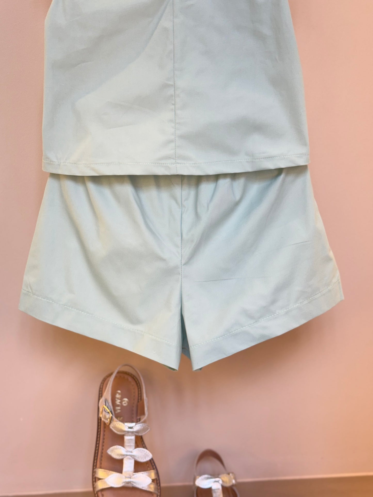Conjunto Infantil Tricoline Blusa com Tule e Shorts - Petit Cherie