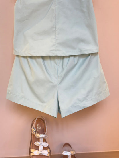 Conjunto Infantil Tricoline Blusa com Tule e Shorts - Petit Cherie