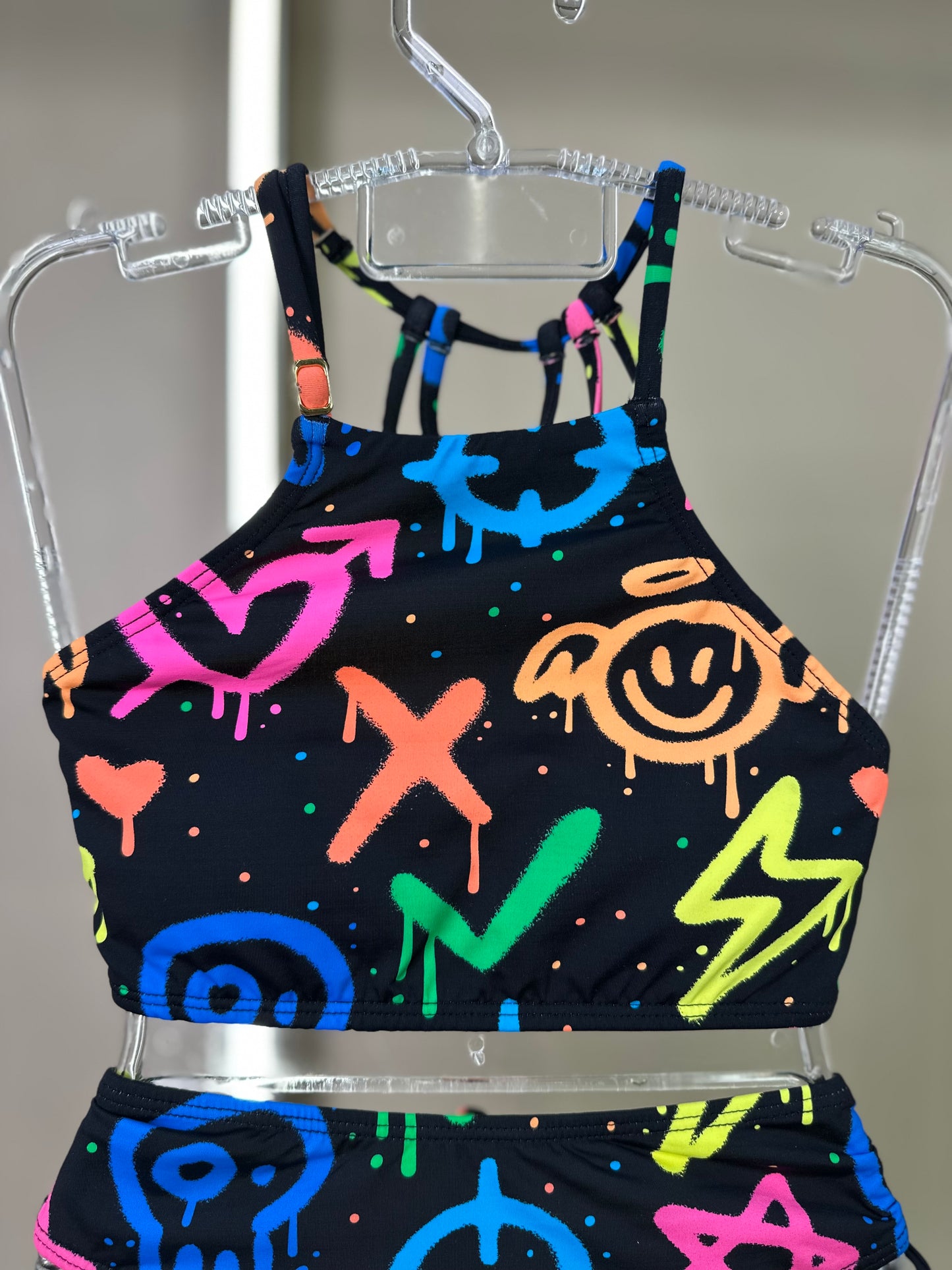 Biquíni Teen Cropped Sofia Grafite - Siri Kids