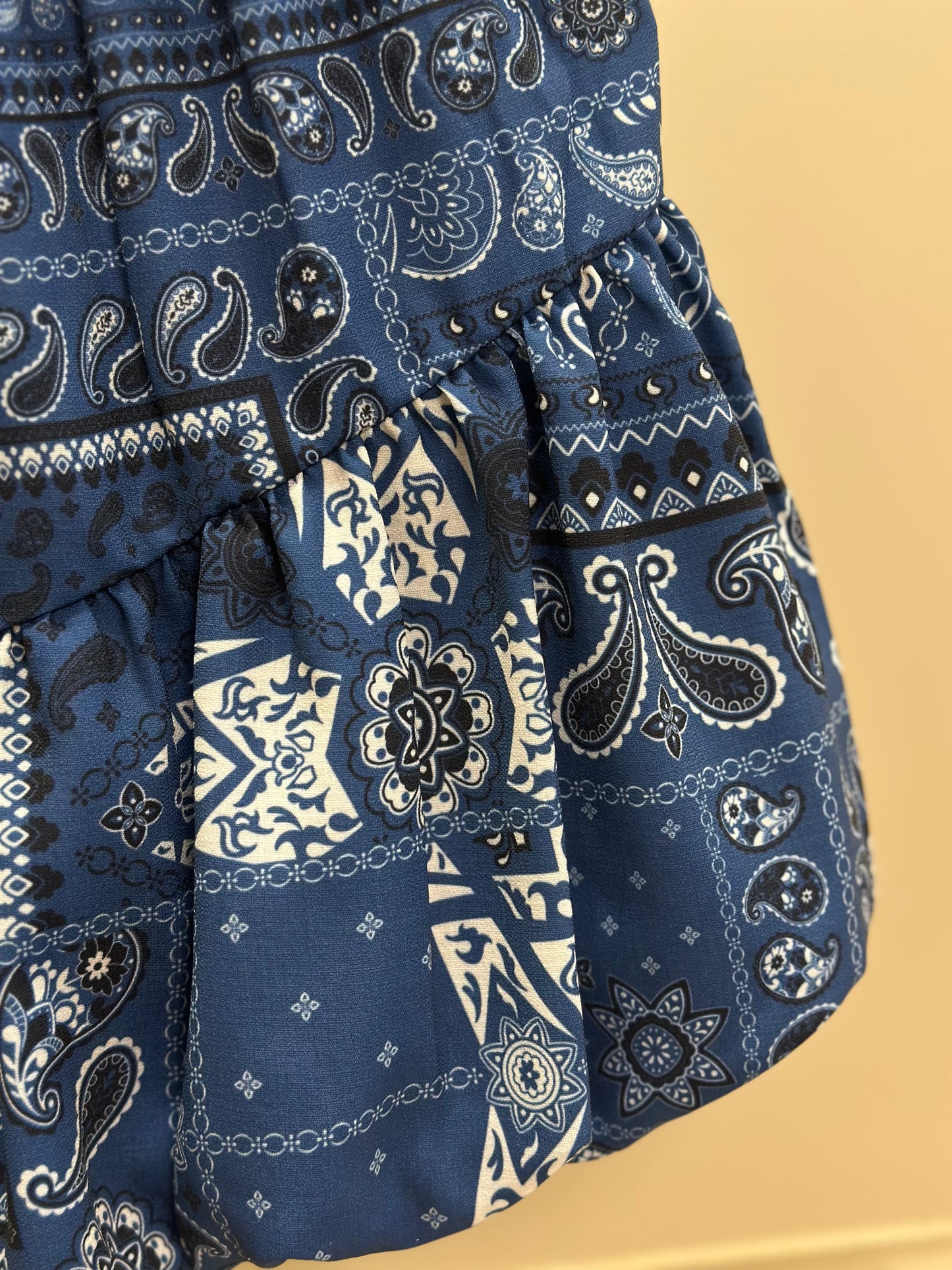 Conjunto Teen Camiseta Over e Saia Balonê Paisley Jeans - Two In