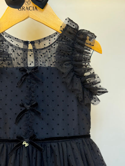 Vestido Infantil Tule Preto - Petit Cherie