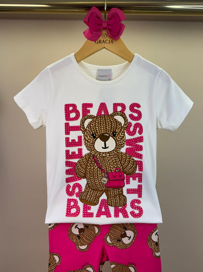 Conjunto Infantil Blusa Bears Sweets e Legging Estampa Bears - Momi