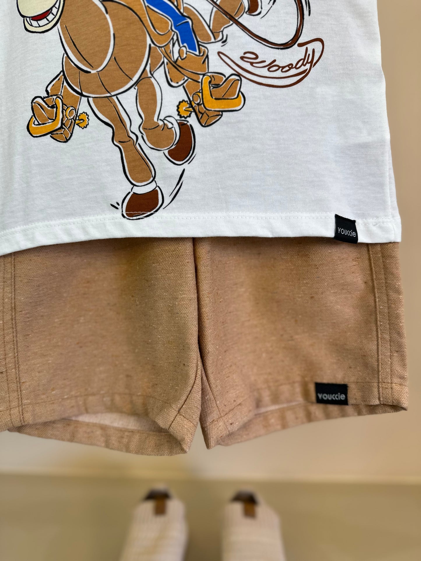 Conjunto Infantil Camiseta Woody e Bermuda Sarja - Youccie