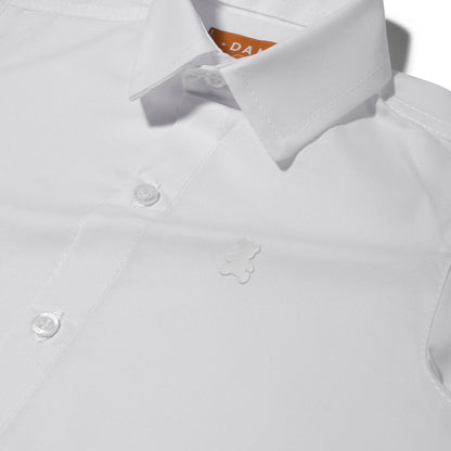Camisa-body Bebê Algodão ML Branco - Dame