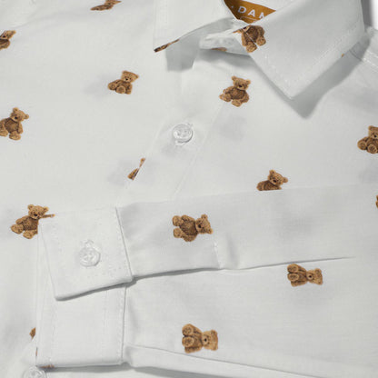 Camisa-body Bebê Tricoline Estampa Teddy ML - Dame