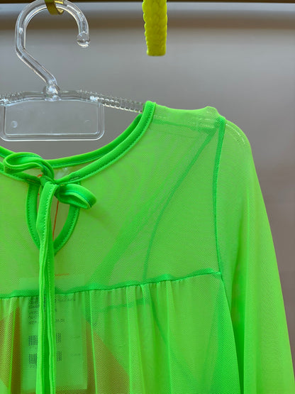 Vestido Infantil Tule Eduarda Verde Fluor - Siri Kids
