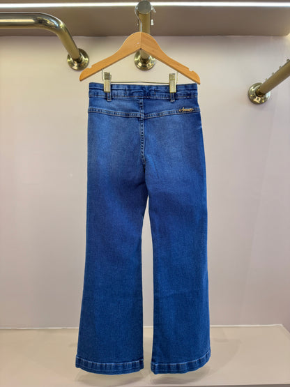 Calça Jeans Infantil Conceito Bolsos Bordados - Animê