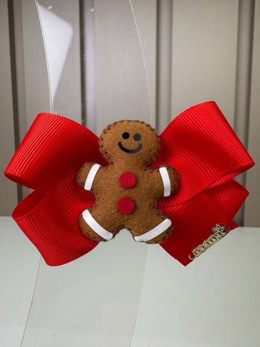 Laço Infantil Vermelho Biscoito de Natal - Roana