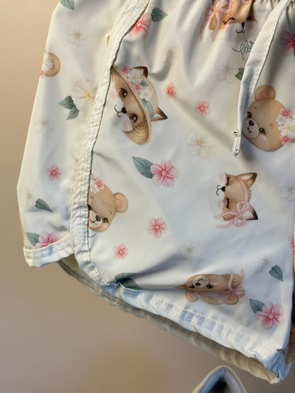 Conjunto Infantil Blusa e Shorts Estampa Ursinhas - Infanti
