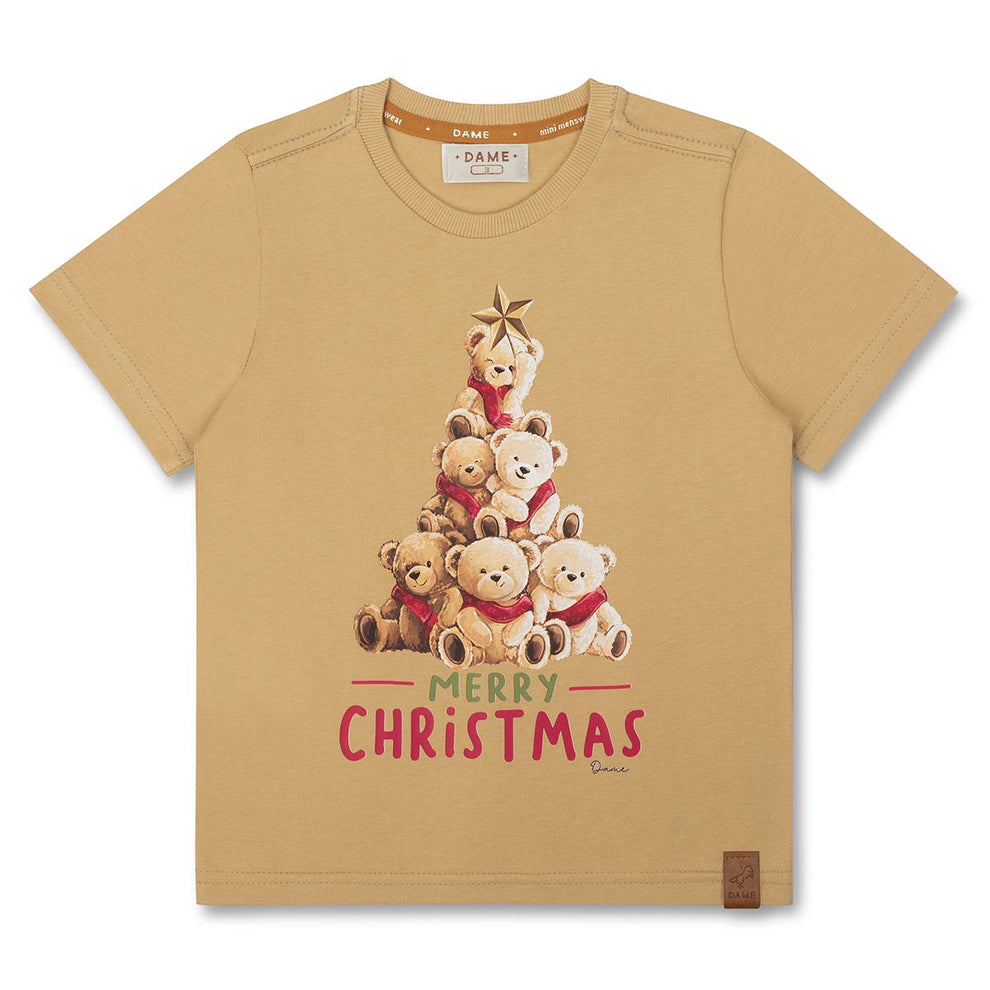 Camiseta Infantil Algodão Teddy Natal - Dame