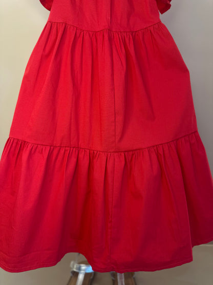 Vestido Infantil Amarração Laço Bordado Paetê - Momi