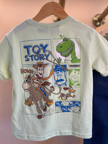 Conjunto Infantil T-shirt Algodão Toy Story e Calça Jeans Blue - Youccie