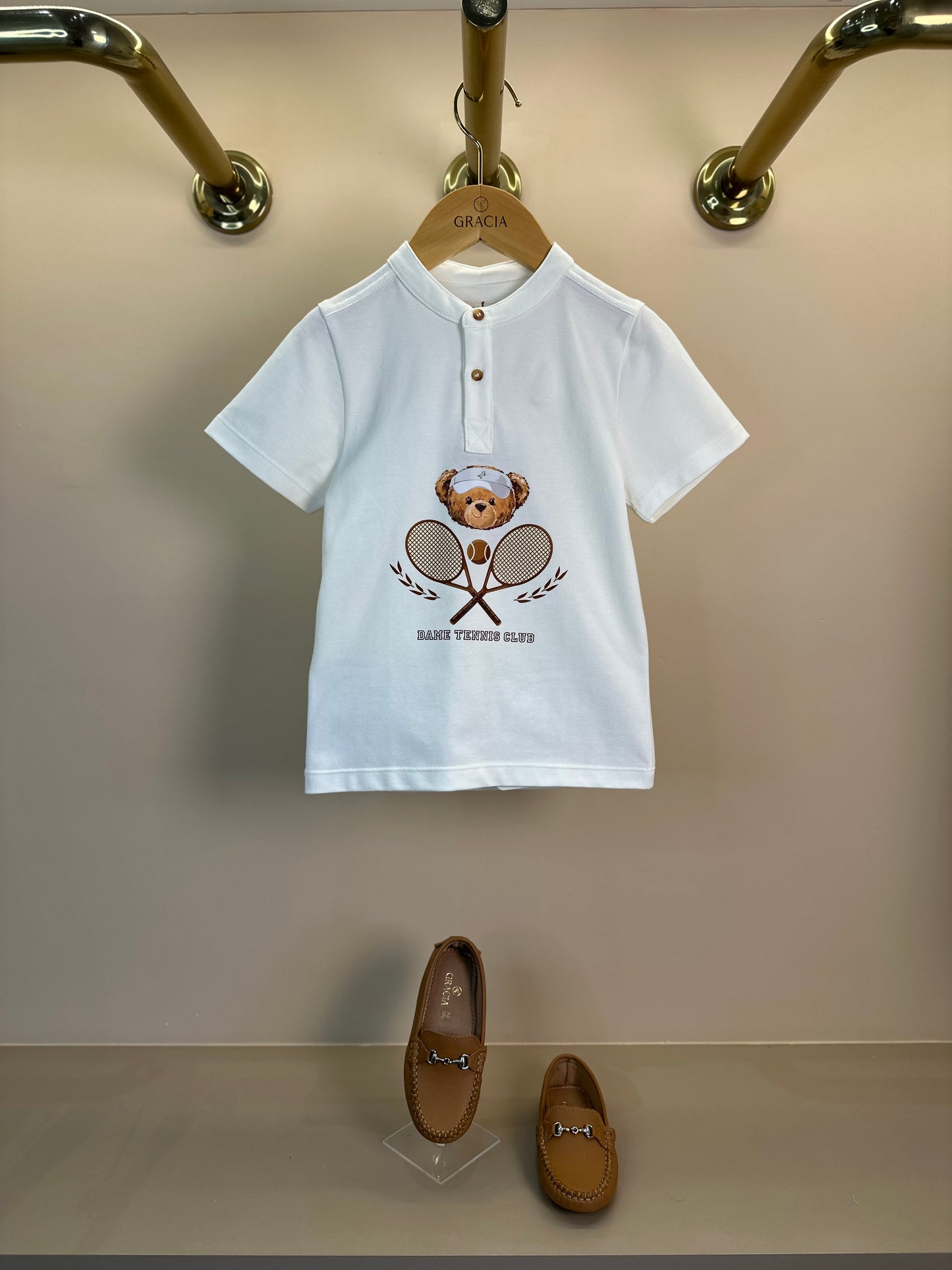 Polo Piquet Infantil Teddy Tennis Off - Dame