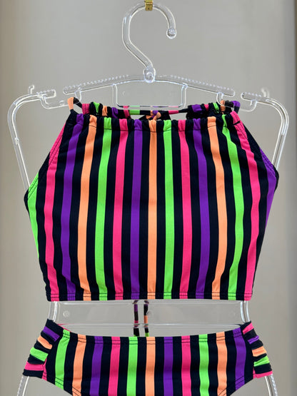 Biquíni Teen Cropped Bia Stripes - Siri Kids