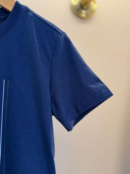 Camiseta Infantil Algodão Pica-Pau Risca Marinho - Reserva Mini