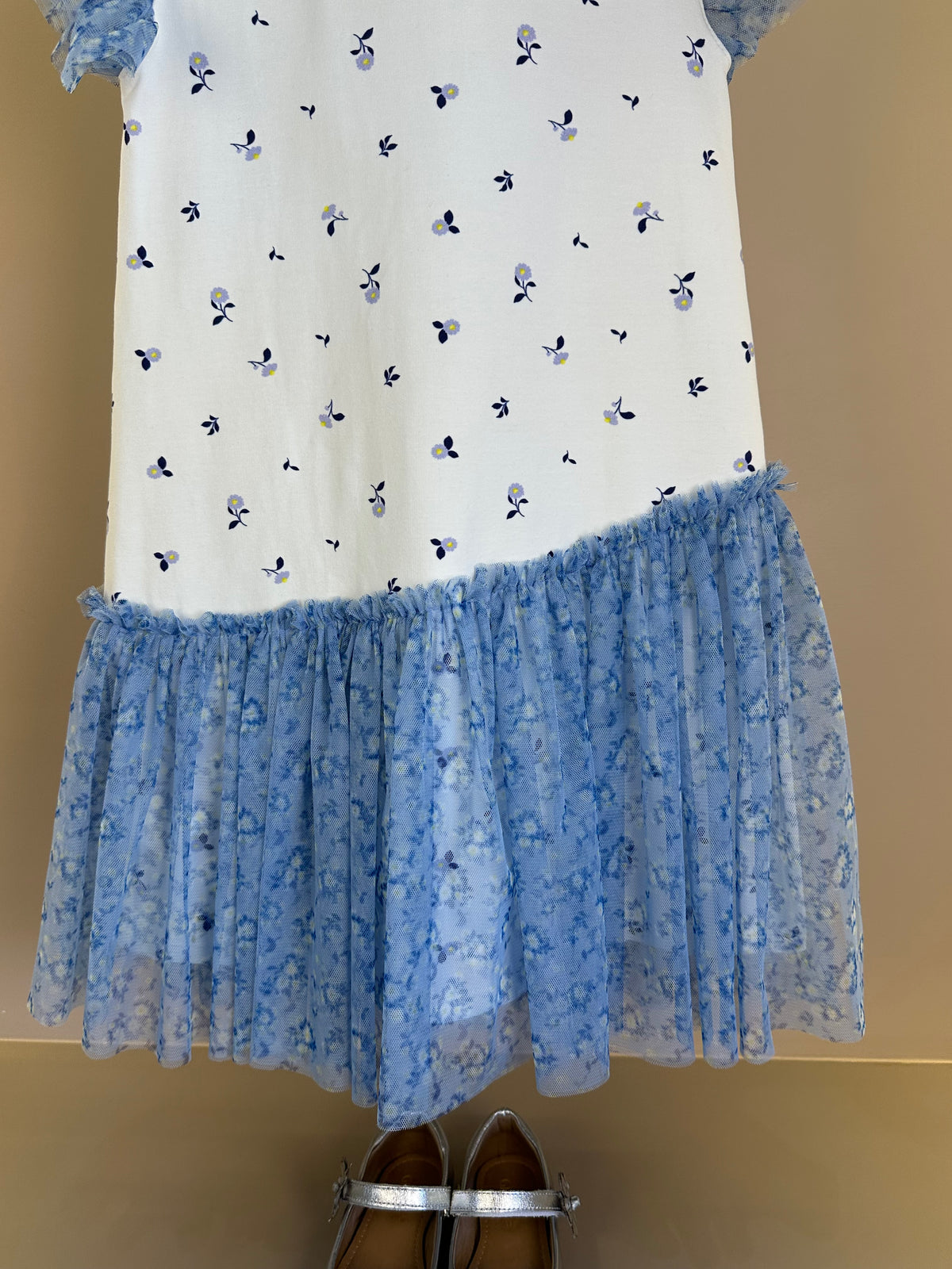 Vestido Infantil Cachorrinho Tule Etampado - Petit Cherie