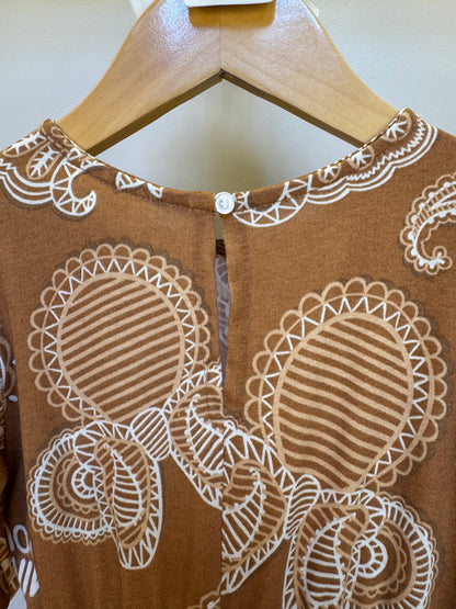 Vestido Infantil Midi Minnie Paisley Manga Princesa - Animê
