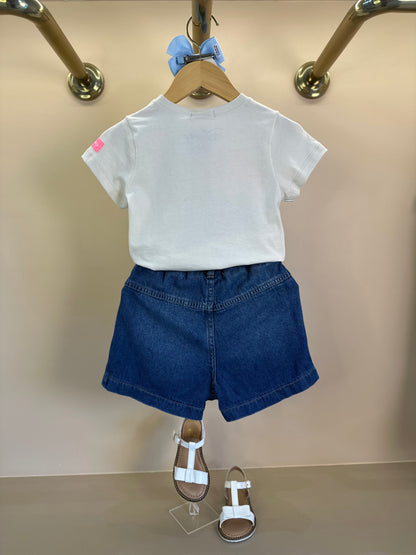Blusa Infantil Stitch Aloha Bege - Momi