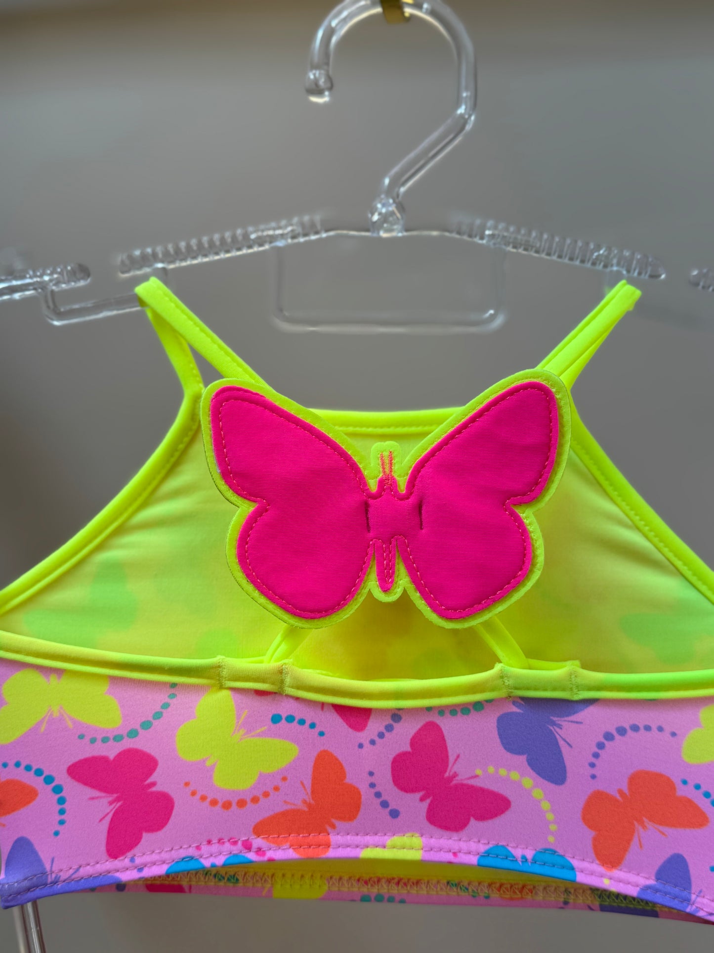 Biquíni Infantil Cropped Laila Aplic Est Borboletas - Siri Kids