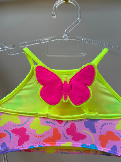 Biquíni Infantil Cropped Laila Aplic Est Borboletas - Siri Kids