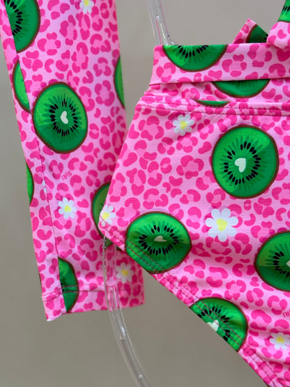 Biquíni Infantil Cropped ML Thais Aplic Est Kiwi - Siri Kids